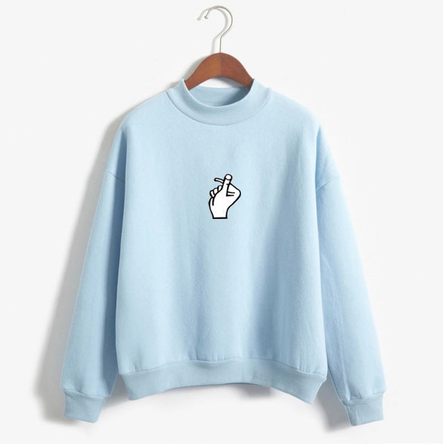 Oversized Cozy Women’s Sweatshirt - Mock Neck, Fleece