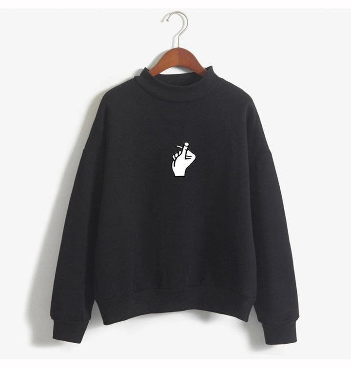 Oversized Cozy Women’s Sweatshirt - Mock Neck, Fleece