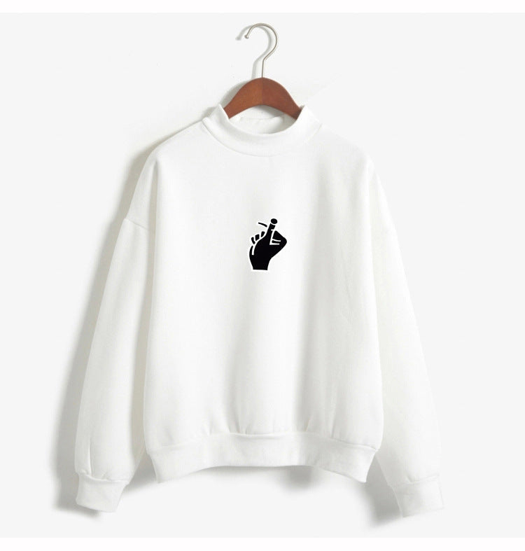 Oversized Cozy Women’s Sweatshirt - Mock Neck, Fleece