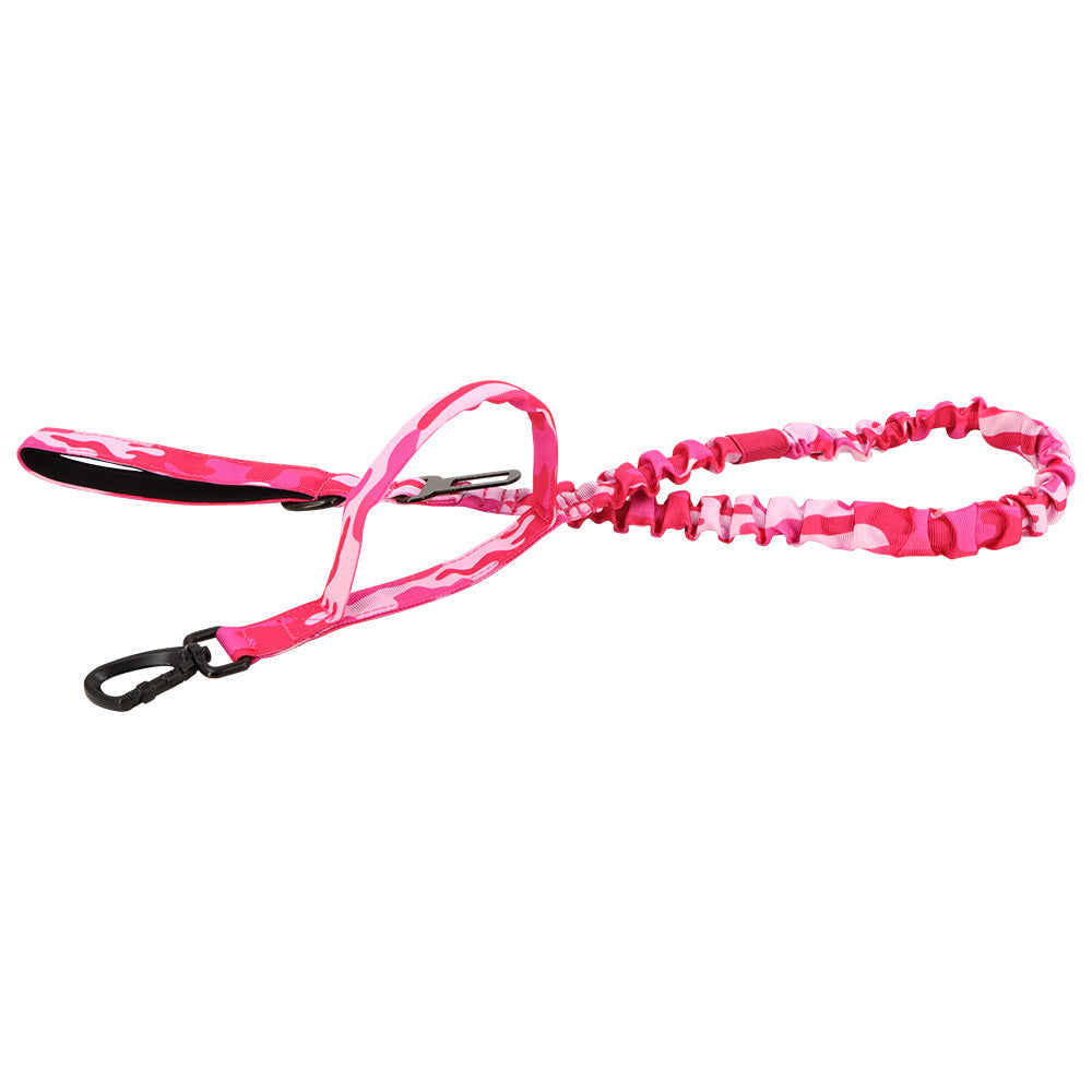 Dog Leash Tactical Fall 2025 Double-Handle Padded Bungee Center 69-Inch Extendable With Seatbelt Attachment