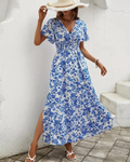 Chic Floral Women's Summer Dress, Lightweight Casual Fit, Breathable Fabric for Warm Weather Outings