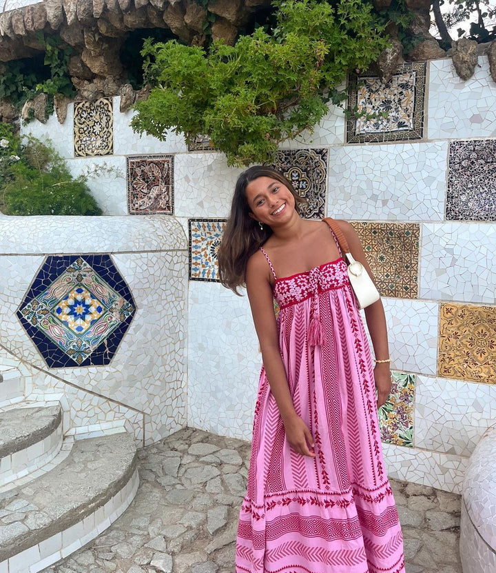 Elegant A-Line White Maxi Dress for Women with Romantic Details - Perfect for Summer Occasions