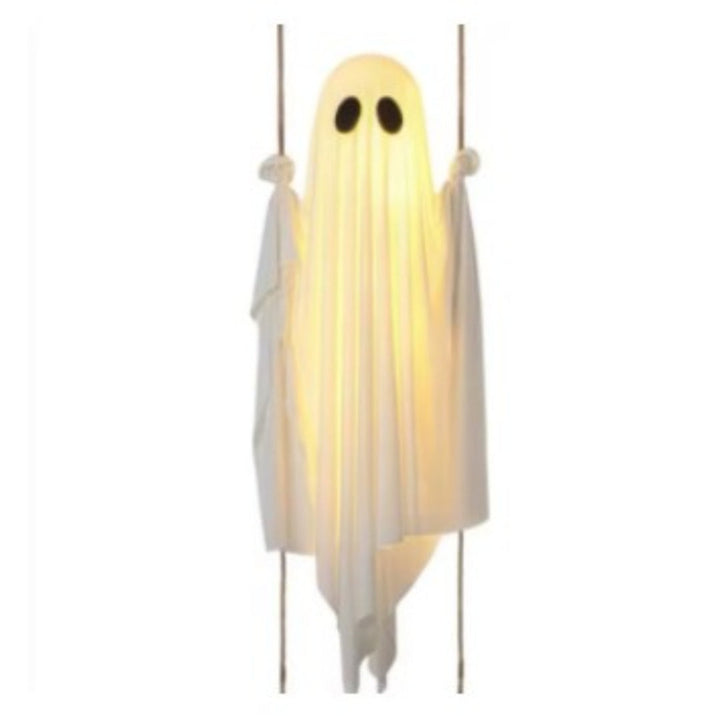 Halloween Lighted Swing Ghost Decoration Porch Remote