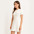 Ladies Short Elegant Fashion Summer Dress - Chic O-neck Mini Dress for Youth Parties