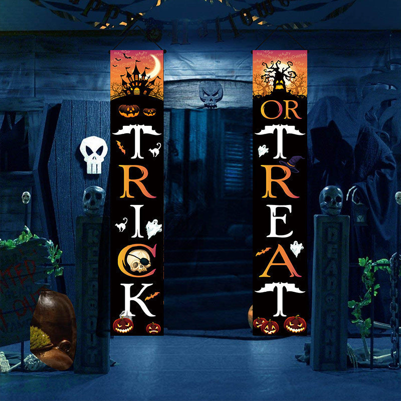 Halloween Doorway Banners Pair Oxford Cloth 180x30cm