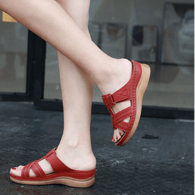 Comfortable Women's Platform Sandals with Slip-On Design and Shock-Absorbing Sole for All-Day Support
