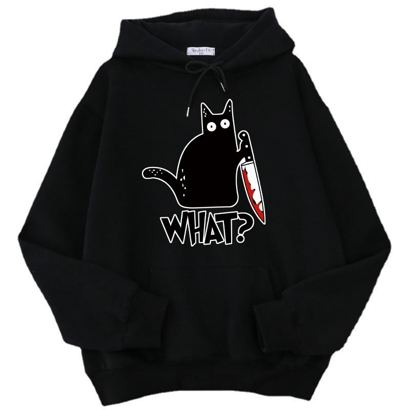 Oversized Men’s Hoodie - Graphic Pullover, Wool Lined Casual