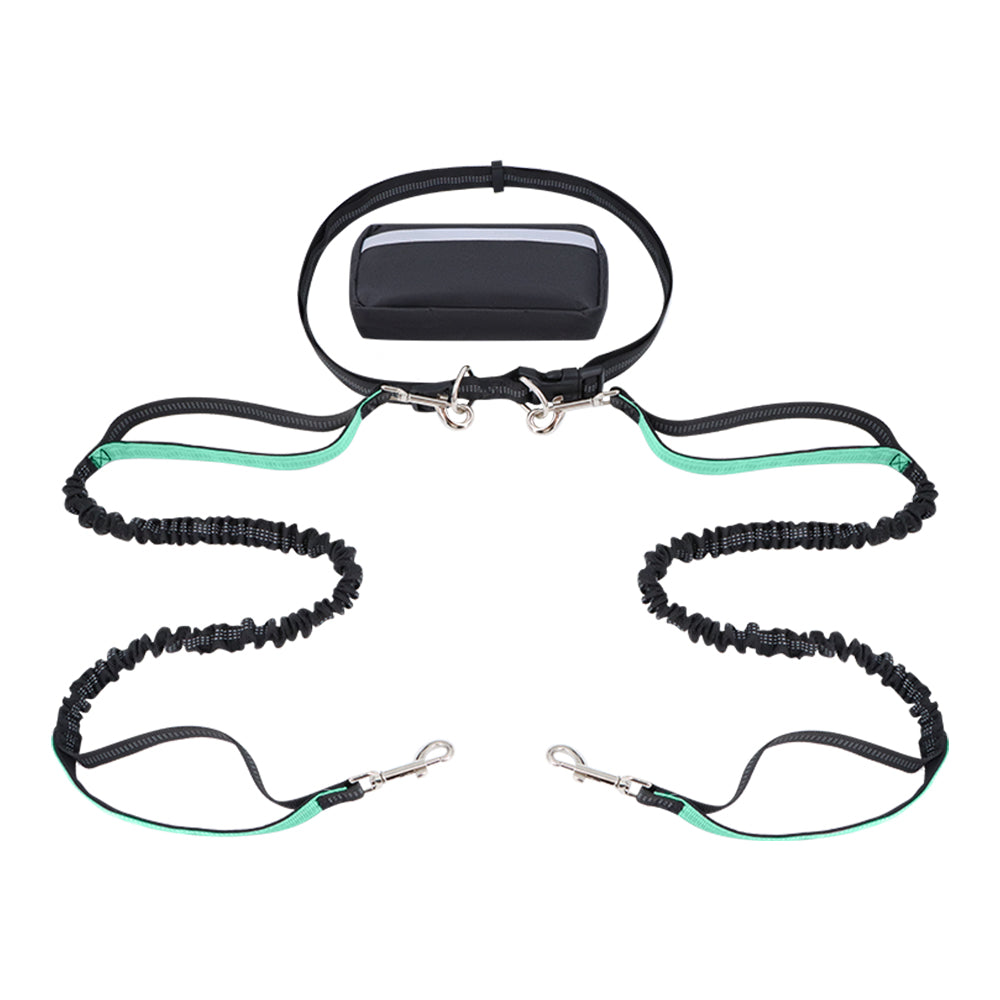 Dog Leash Double-Handle Hands-Free Bungee Reflective Walking Leash Fall 2025 Safe Control