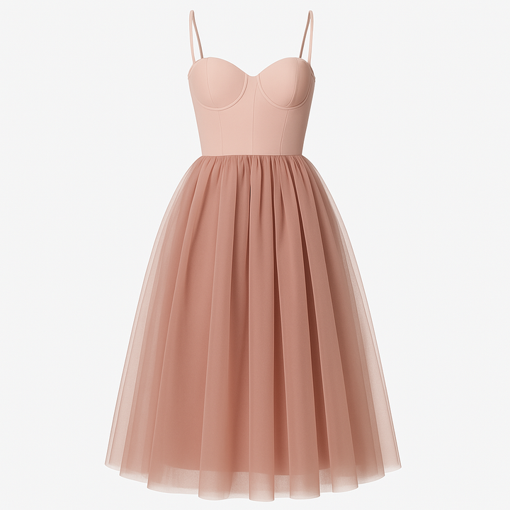 Mesh Spaghetti Straps Sweetheart Prom Dress for Homecoming Party, Elegant Evening Gown