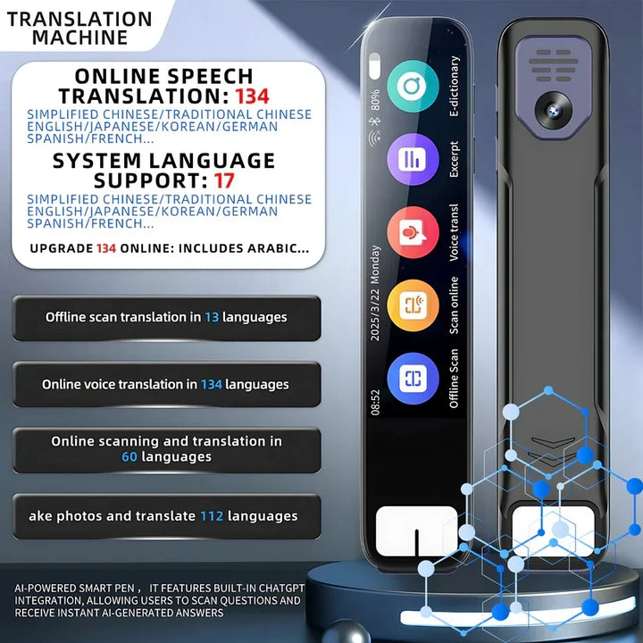 Intelligent Scanning Pen for English Learning, High-Precision Text Capture and Multi-Language Translation