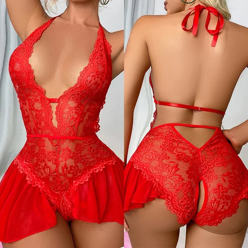Flirty women’s bodysuit dress – backless design, soft fabric, for evening parties