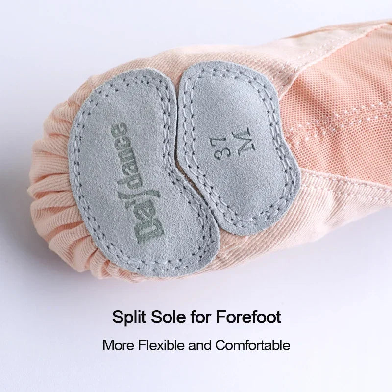 Supportive Flattering Women Ballet Shoes - Split Sole Mesh