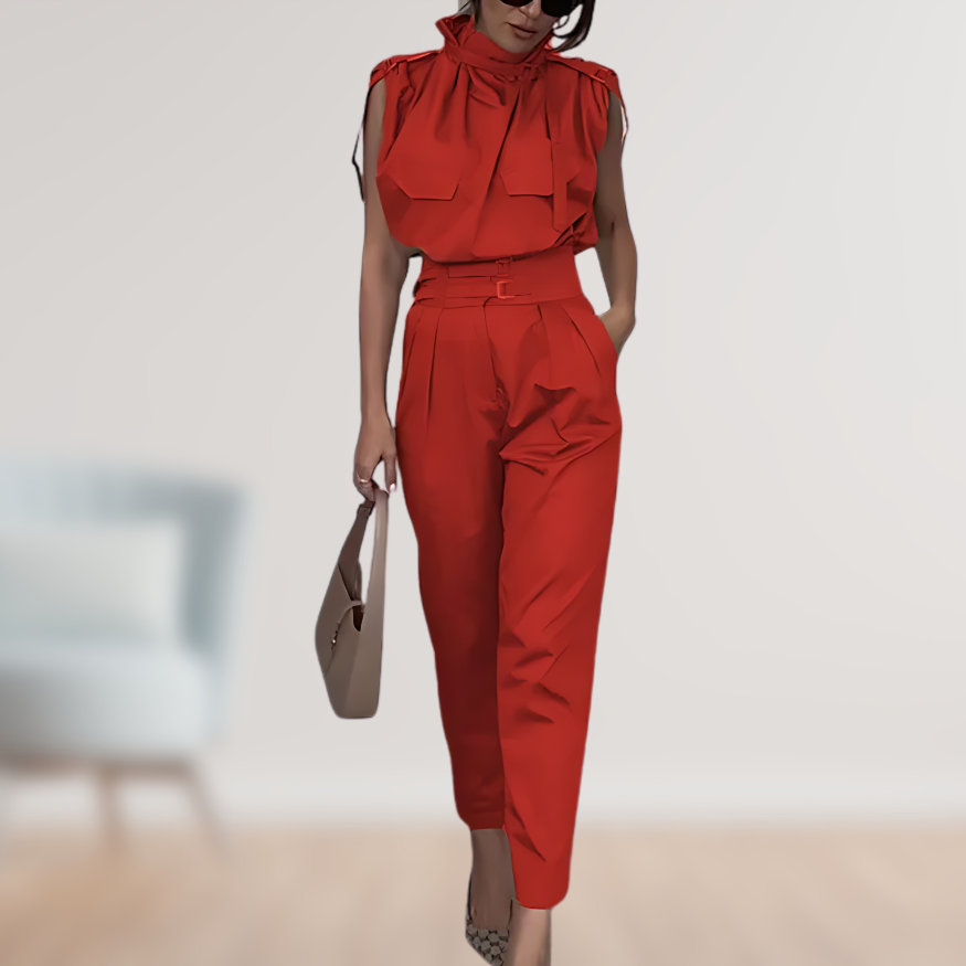 Lightweight &amp; fitted women’s two-piece suit set – modern design, for formal and casual occasions