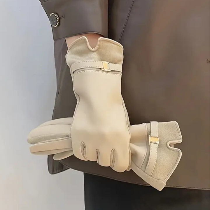 Waterproof Women’s Gloves - Slim Faux Leather, Lined