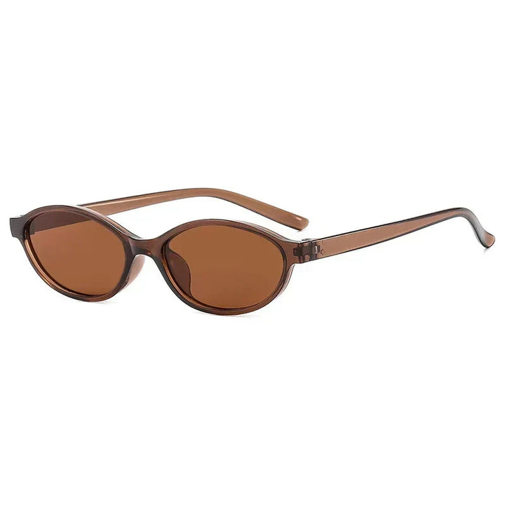 Lightweight women’s sunglasses – retro oval design, leopard print, for everyday wear