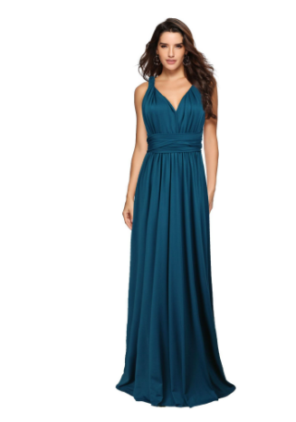 Elegant Floral Maxi Dress for Women - Flattering Wrap Design, Comfortable Fabric, Versatile Long Dress for Any Occasion