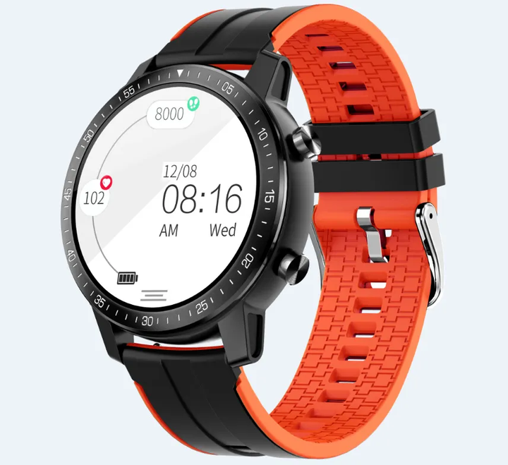 Round Fitness Smartwatch with Heart Rate, Steps &amp; Activity Tracking