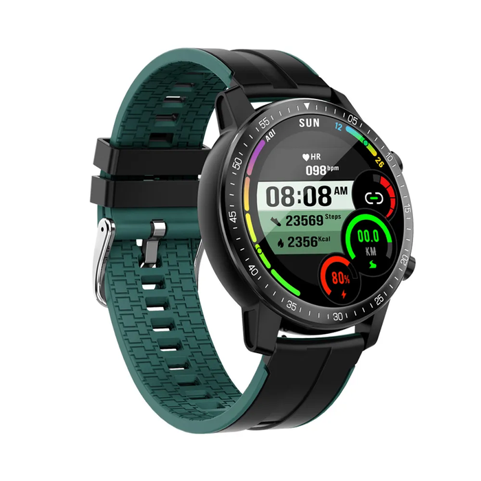 Round Fitness Smartwatch with Heart Rate, Steps & Activity Tracking