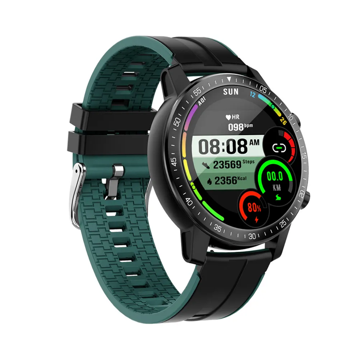 Round Fitness Smartwatch with Heart Rate, Steps &amp; Activity Tracking