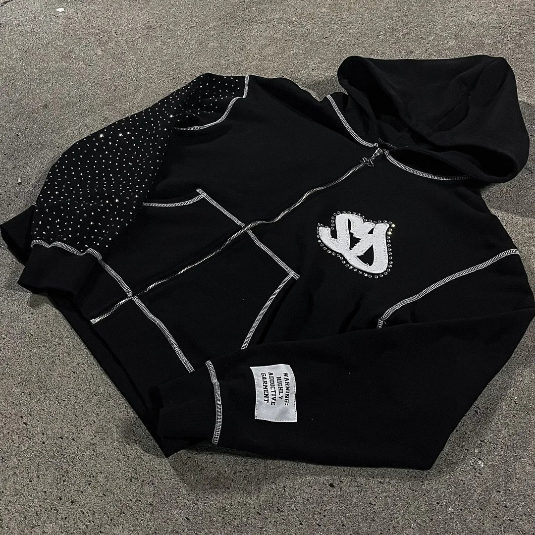 Oversized Relaxed Men Hoodie - Boxy Patchwork, Cotton Street
