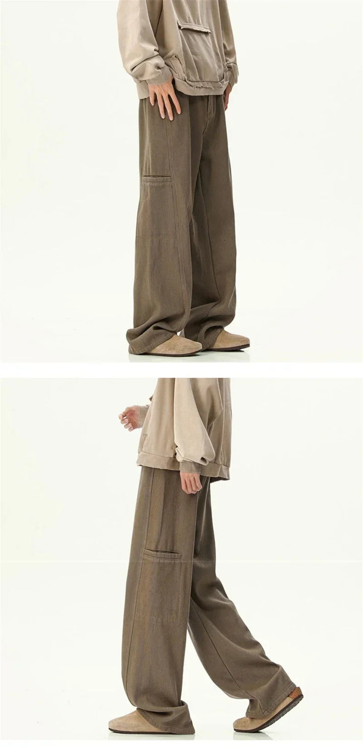 Oversized Mens Cargo Jeans - Wide Leg, Denim, Street