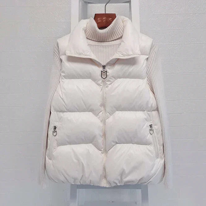 Insulating Women Vest - Loose Puffer, Polyester, Winter