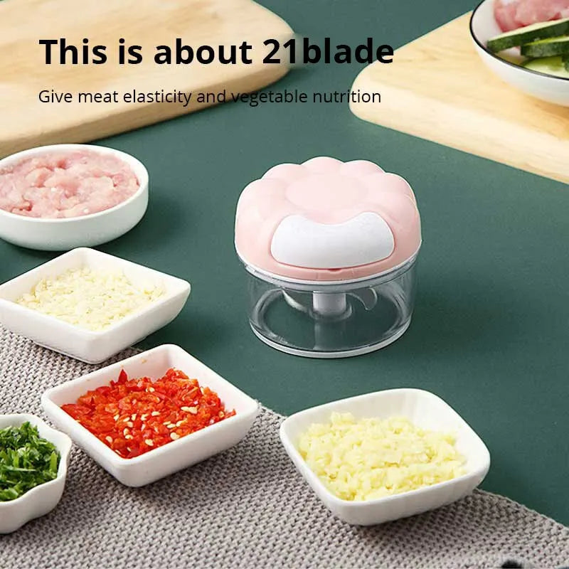 1pc Blue/Pink Manual Garlic Masher - Kitchen Gadget for Easy Mashing and Minced Garlic