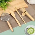 Bamboo Matcha Whisk Set With Holder Scoop Sifter Starter