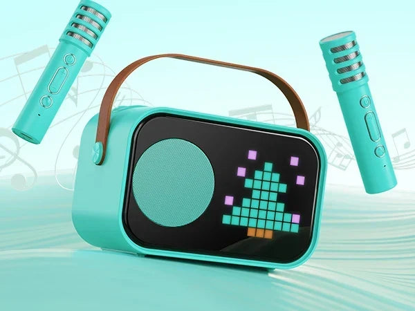 Kids Karaoke Machine Portable Bluetooth Speaker With 2 Wireless Microphones Party Gift 2025
