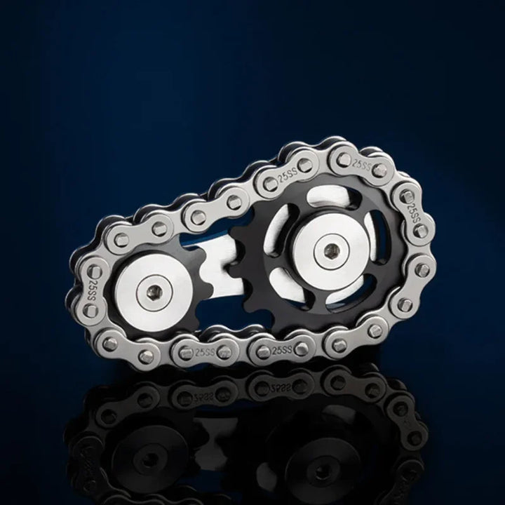 Fidget Spinner Metal Chain Gear EDC Rainbow Focus Toy