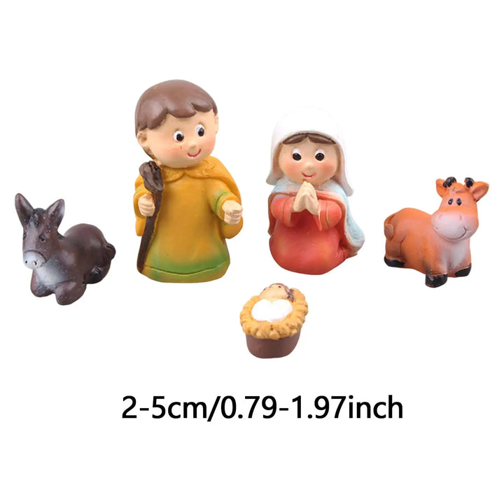Nativity Scene Resin Figurine Holy Family Christmas Ornament For Desk Or Shelf Holiday Decor 2025 Gift