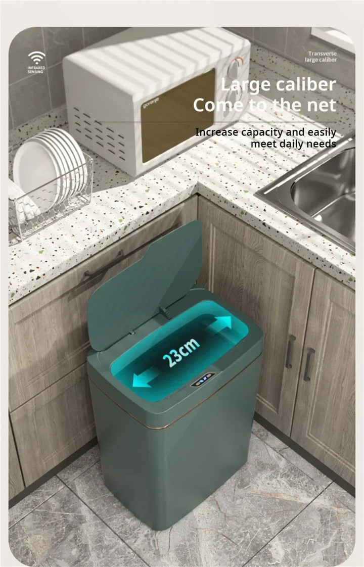Touchless Smart Sensor Trash Can 15L Waterproof Automatic