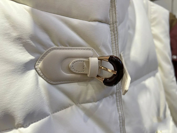 Warm Women’s Down Vest - Cropped Boxy, PU, Winter Layering