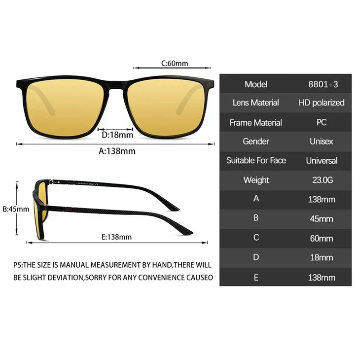 Night Driving Sunglasses Anti Glare Yellow Lens UV400 Protection Lightweight Frame Fall 2025 Gift