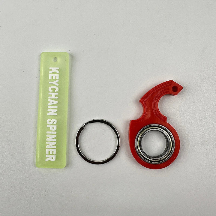 Metal Keychain Fidget Spinner Ring Stress Relief Toy