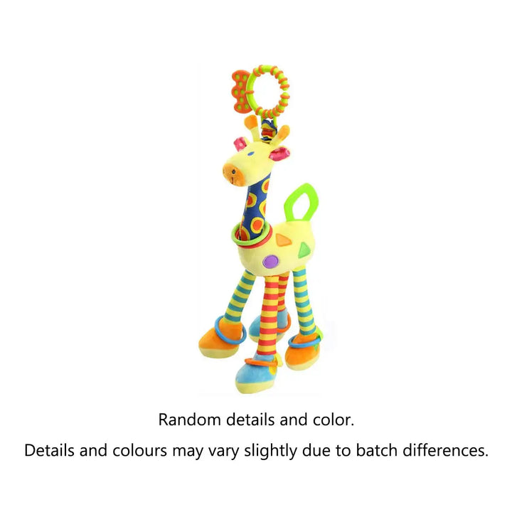 Soft Giraffe Baby Rattle Hanging Plush Newborn Sensory Toys