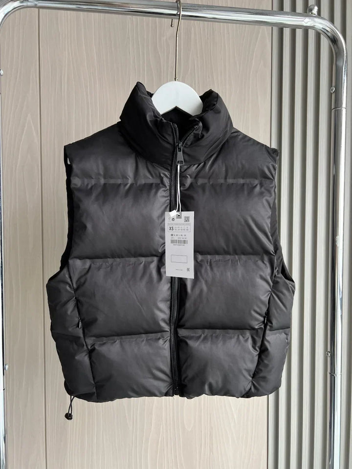 Insulating Women’s Puffer Vest - Oversized Quilted Cotton