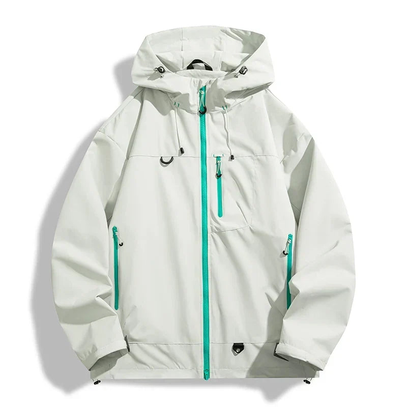 Waterproof Unisex Windbreaker - Hooded Single-Layer, Hiking