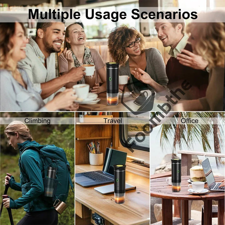 Portable Espresso Machine Wireless 3 In 1 Travel Car Camp