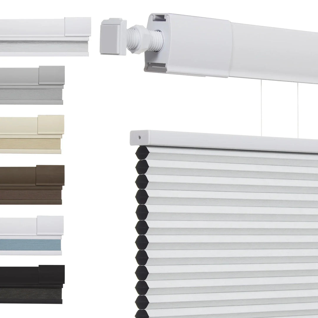 No Drill Honeycomb Blinds Cordless Thermal Insulated 1" Cell Fabric