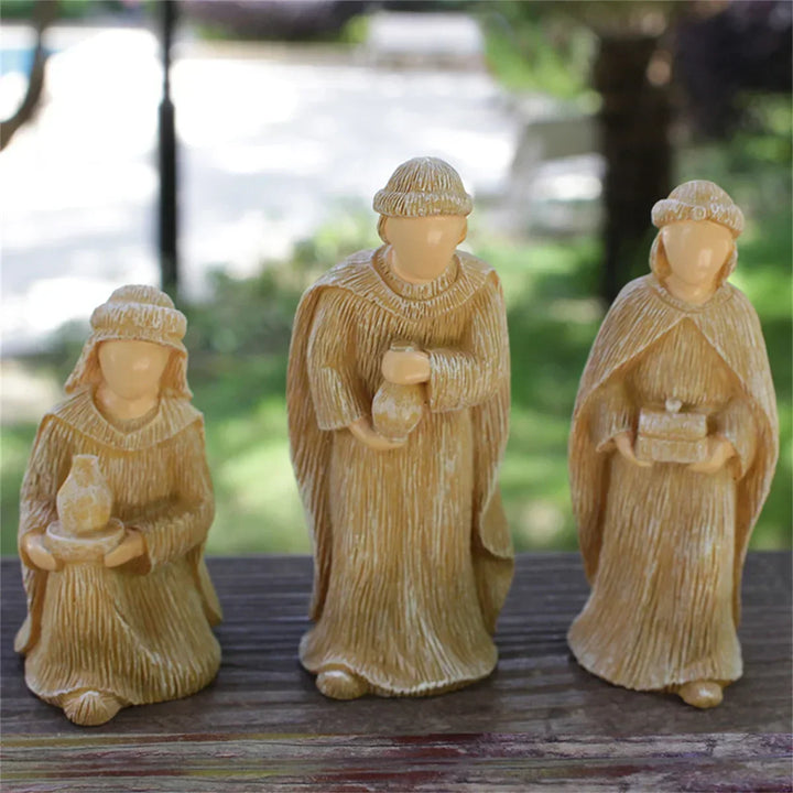 Nativity Set 10-Piece Resin Nativity Scene For Christmas Decor, Timeless Religious Ornaments Gift Idea