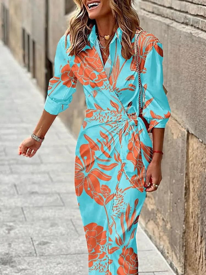 Elegant Striped Wrap Dress for Women, Flattering Plus Size Summer Dress, Versatile Style for Any Occasion