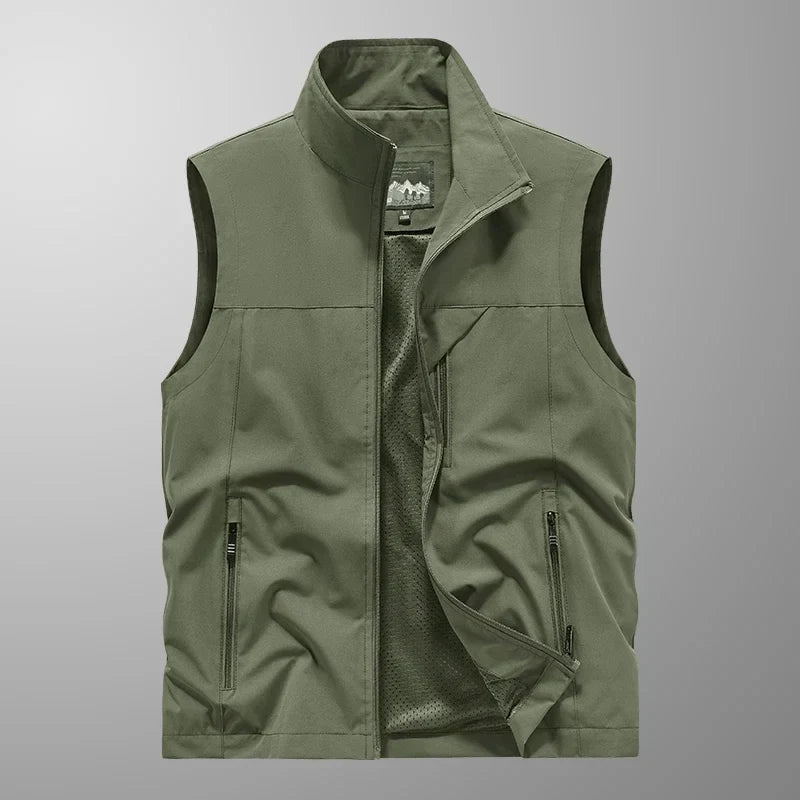 Waterproof Versatile Mens Vest - Sleeveless Polyester