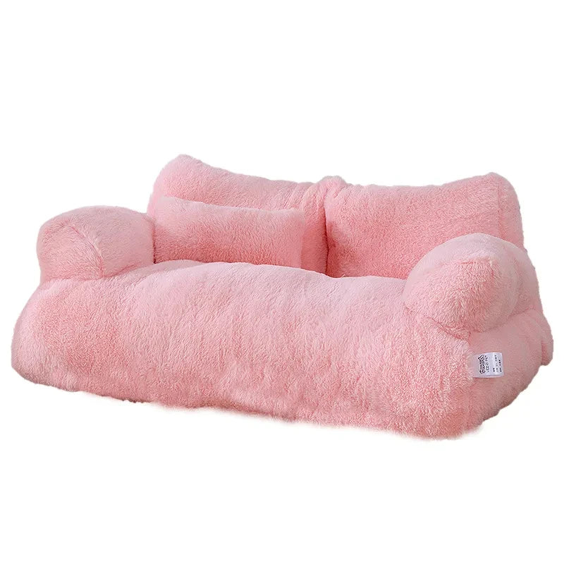 Luxury Cat Bed Sofa - Winter Warm Plush Nest for Small Medium Dogs and Cats