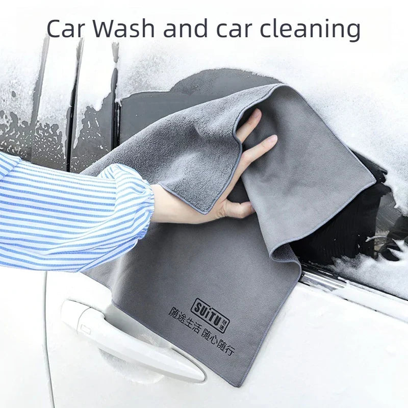 Car Wash Towel Coral Velvet Microfiber Cleaning Cloth 35x75cm Thickened Soft High Absorbent Fall 2025