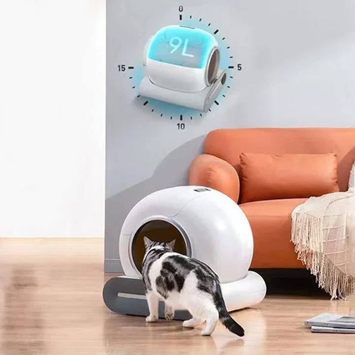 Automatic Cat Litter Box 65L Capacity Self Cleaning Fully Enclosed Cat Toilet Odor Control Smart Home 2025