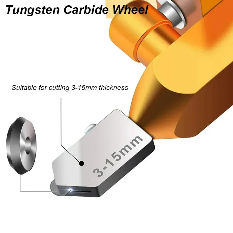 Ceramic Cutter Tile Breaker Knife - Handheld Diamond Roller Tool with Nozzles
