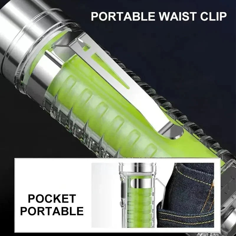 USB C Rechargeable LED MINI Keychain Flashlight with Magnet for Camping and Emergencies