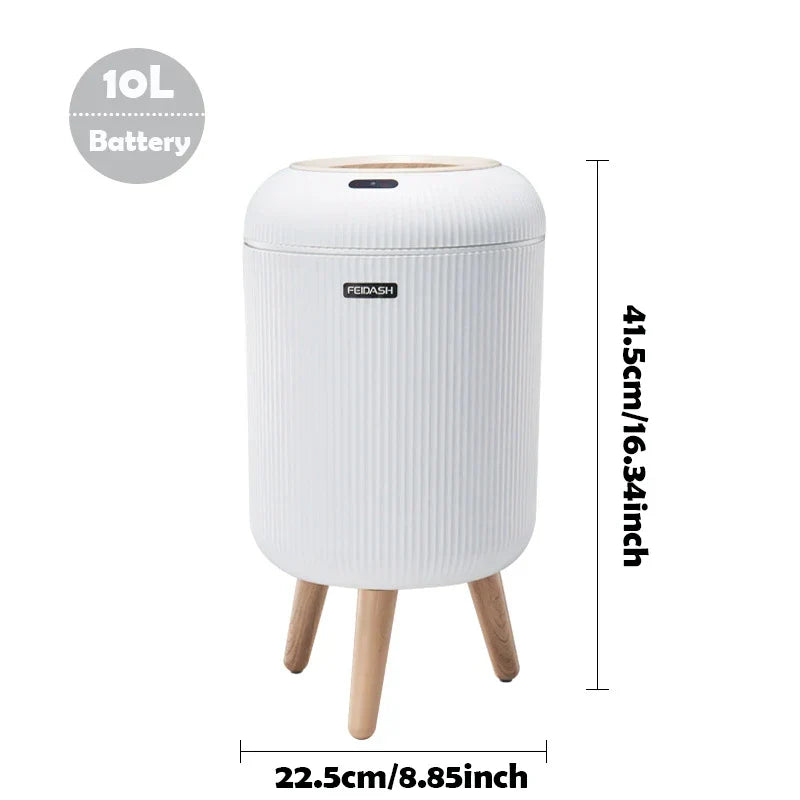Motion Sensor Trash Can Small Plastic Smart Bin Hands Free