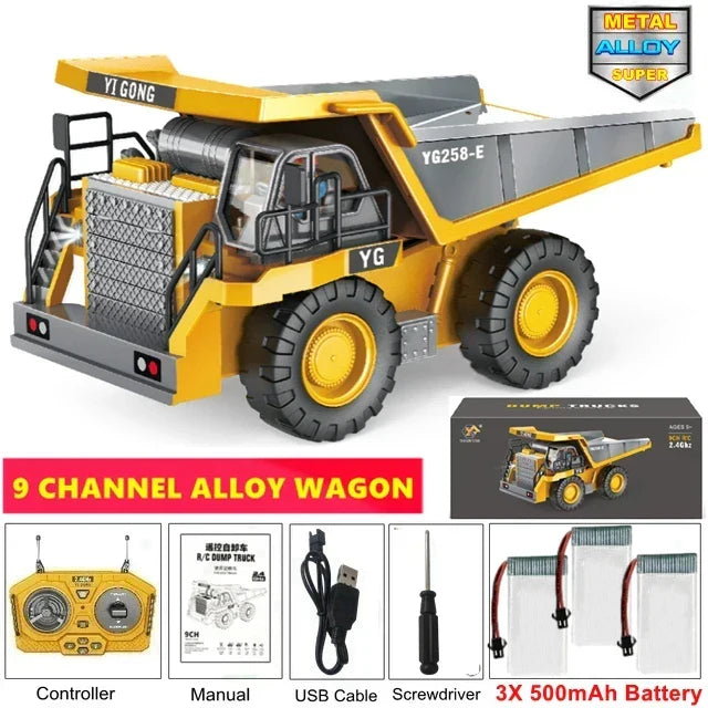 Remote Control Excavator Toy 4WD Construction Vehicle Battery Included Kids Gift Fall 2025